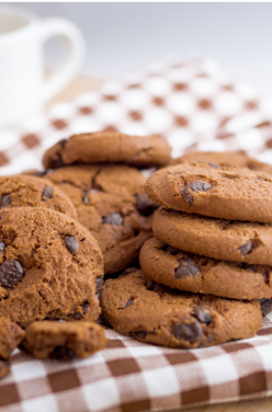 Cookies choco-cannelle et Mouhalabieh à la rose